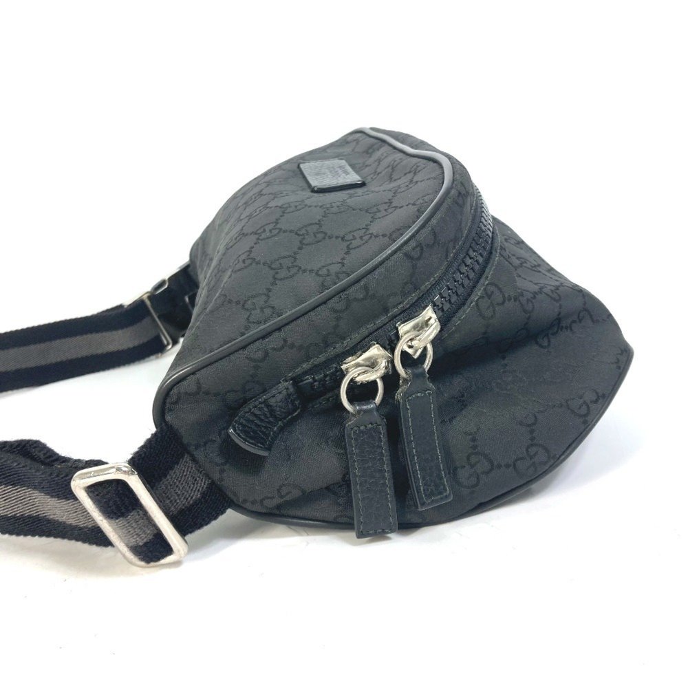 GUCCI 509643 GG Belt Bag, Body Waist Pouch, Crossbody Nylon, Men's, Black - Picture 3 of 10